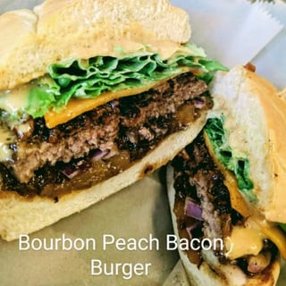 Bourbon Peach Bacon Burger